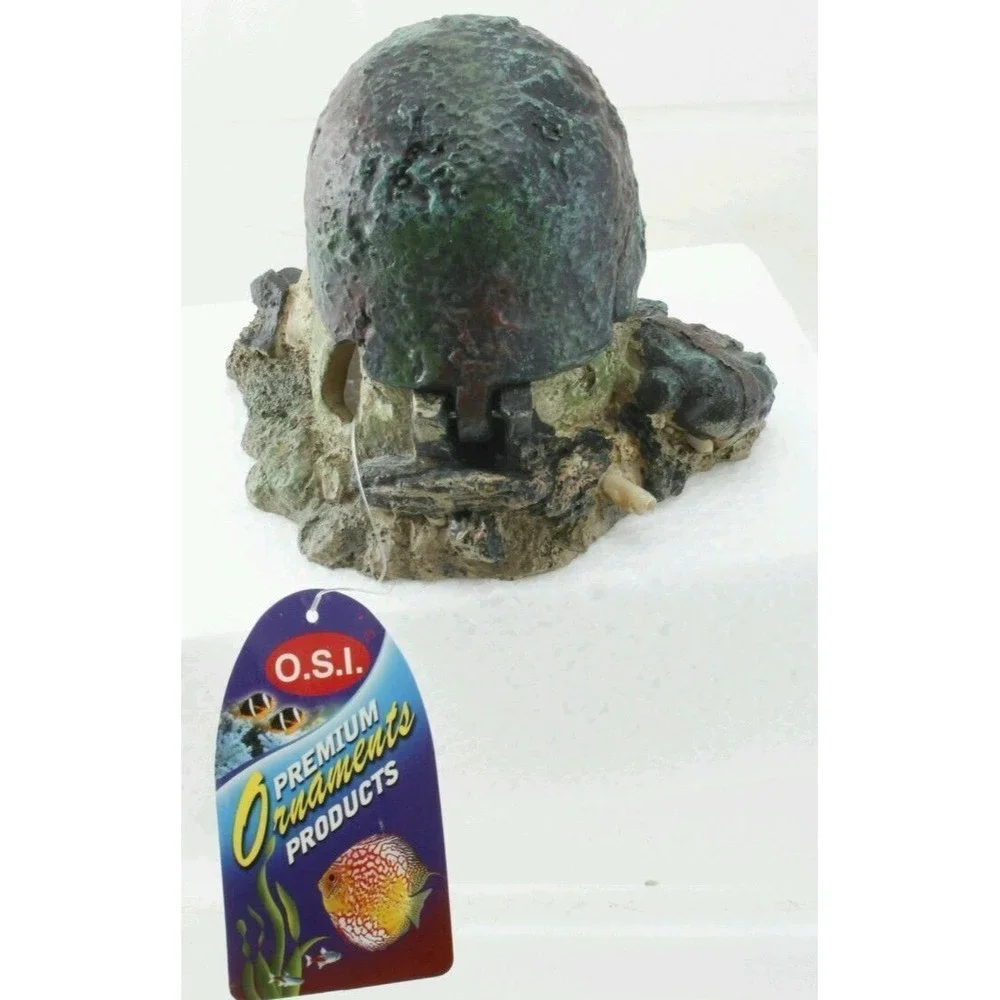 Air Operated Helmet Skull Aquarium Decorations Ornament OSI #90002 Very Cool